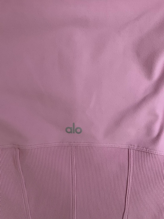 Alo Yoga NWT Airbrush Corset Full Zip Jacket Candy Heart Pink Size XS - Picture 7 of 11